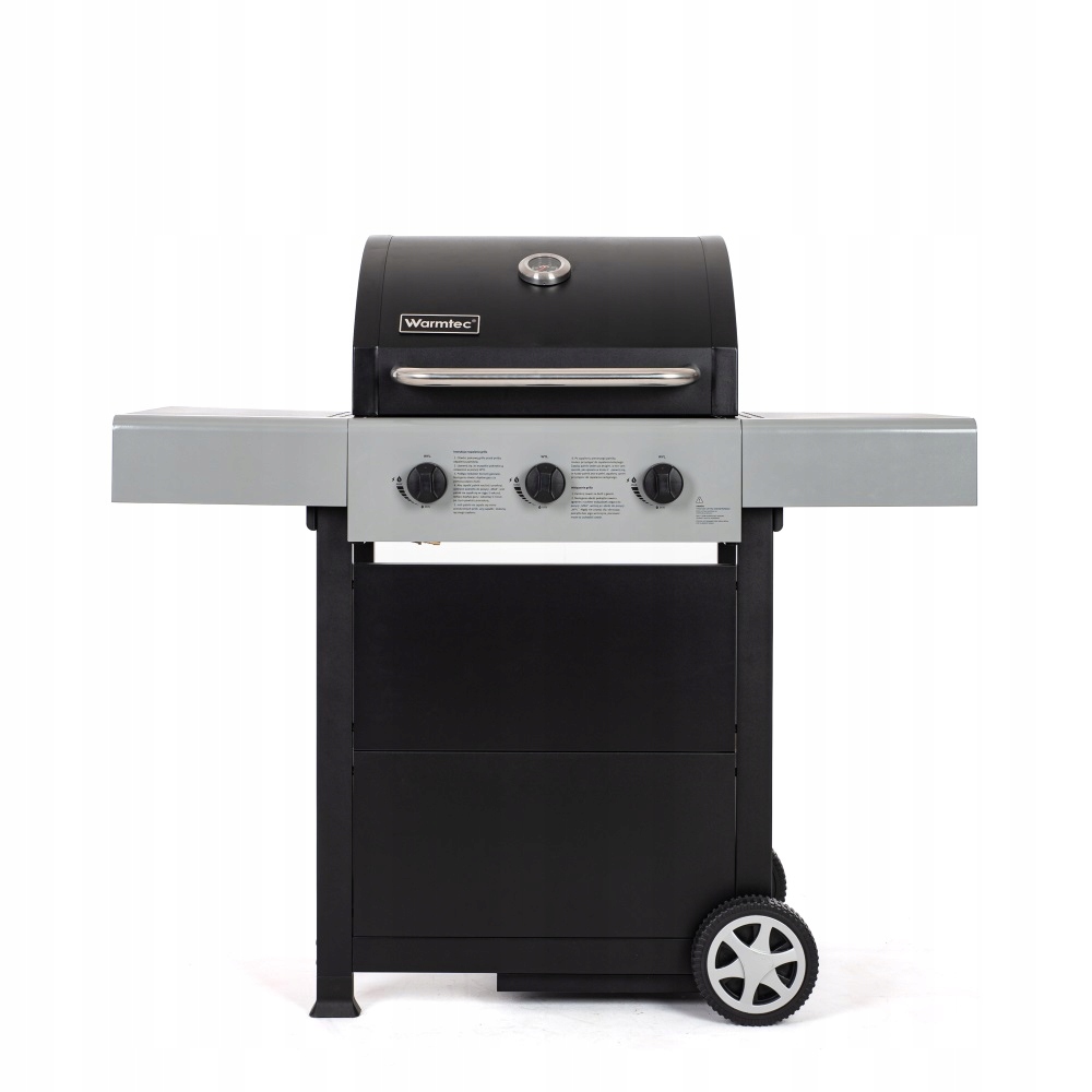 Grill gazowy ogrodowy żeliwny ruszt 3 palniki 7,2kW solidny BlackFlame - obrazek 3