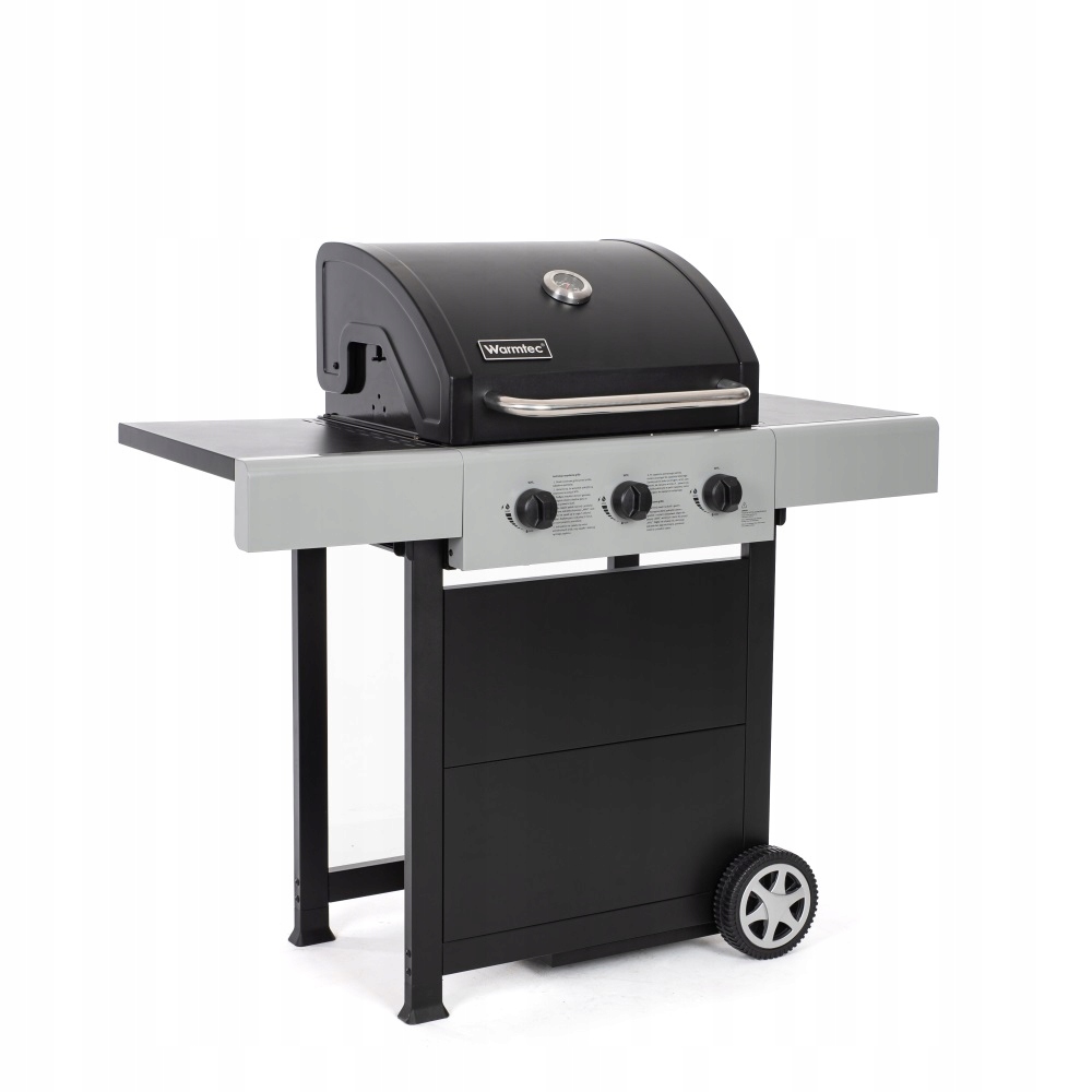 Grill gazowy ogrodowy żeliwny ruszt 3 palniki 7,2kW solidny BlackFlame - obrazek 2
