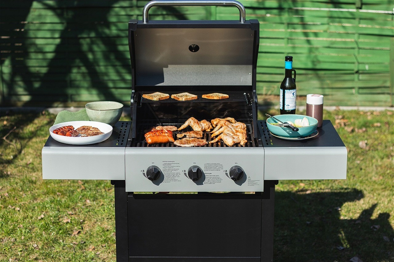 Grill gazowy ogrodowy żeliwny ruszt 3 palniki 7,2kW solidny BlackFlame - obrazek 13