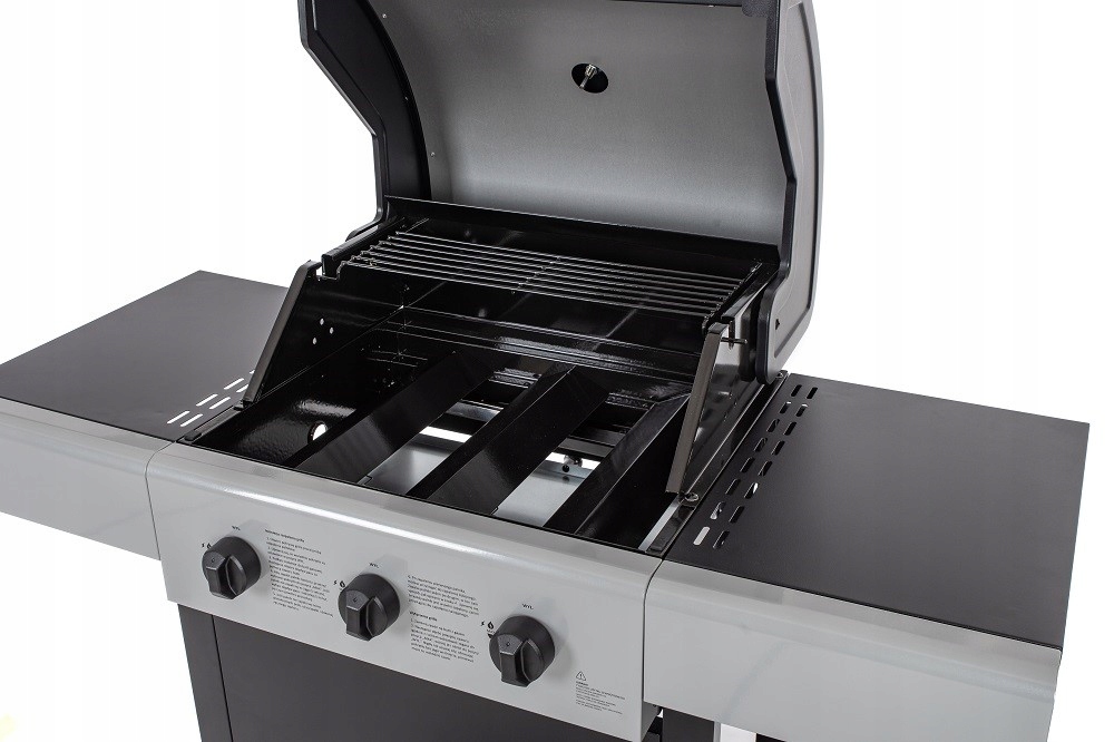 Grill gazowy ogrodowy żeliwny ruszt 3 palniki 7,2kW solidny BlackFlame - obrazek 11