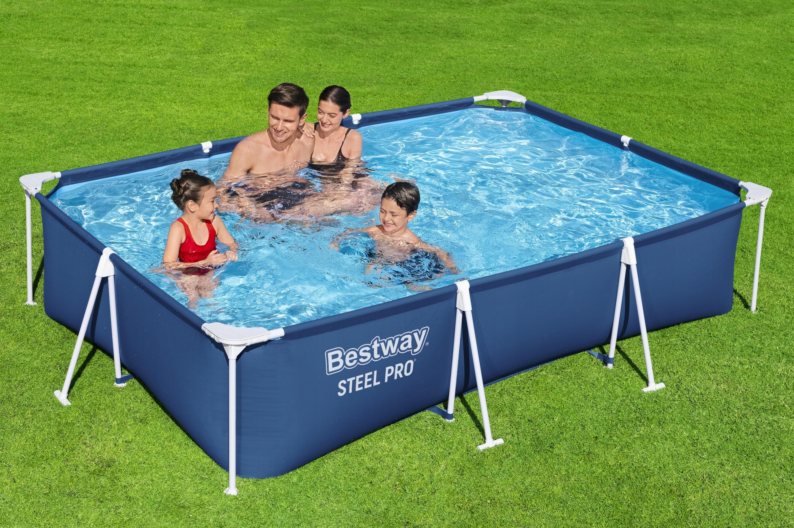 Bestway 56411 Basen Stelażowy Ogrodowy 300x201x66cm Pompa - obrazek 4