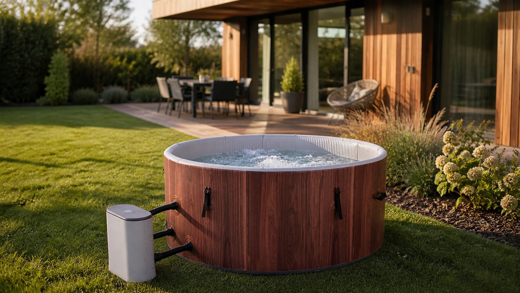 Dmuchane SPA basen ogrodowy ogrzewanie hydromasaż 4 os. Korsyka 152 cm - obrazek 8