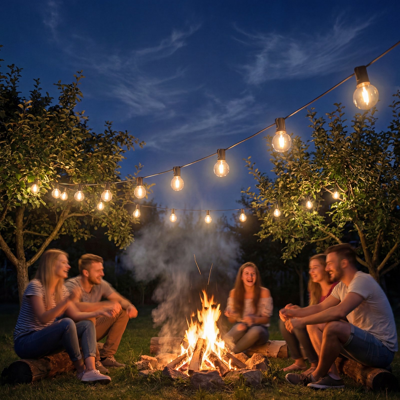 Girlanda Ogrodowa Świetlna 15M 25X Żarówka LED 1W Łańcuch + gratis 2X E12 - obrazek 7